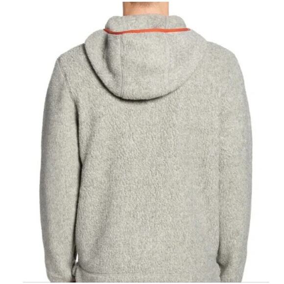 MADEWELL Polartec Thermal Pro Pullover Fleece Hoodie Sherpa Half Zip Cozy Gray - Picture 13 of 15